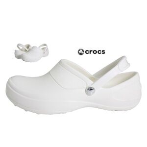 NWT Crocs Women 10 White/Cream Mercy Work Nursing Clog